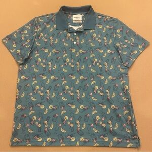 Men’s Goodfellow Summer Cocktail Golf Polo Size XL